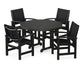 Polywood - Coastal 5-Piece Round Farmhouse Dining Set - FREE SHIPPING
