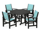 Polywood - Coastal 5-Piece Round Farmhouse Dining Set - FREE SHIPPING
