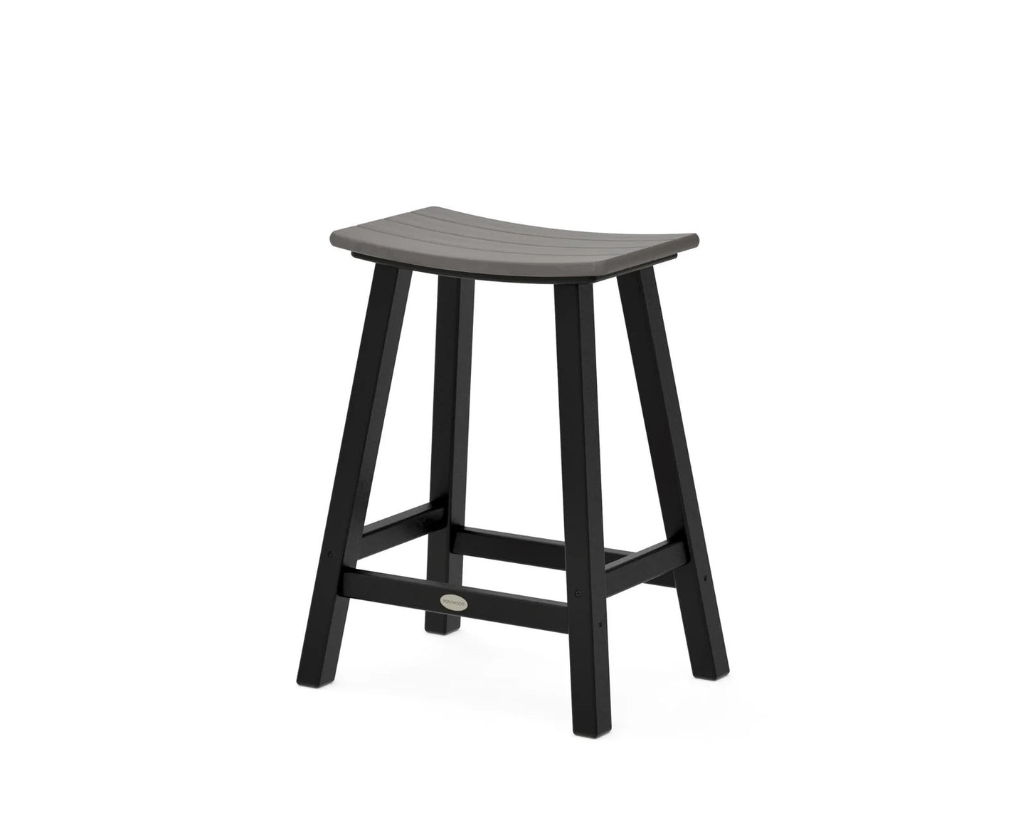 Polywood - Contempo 24" Saddle Counter Stool - FREE SHIPPING