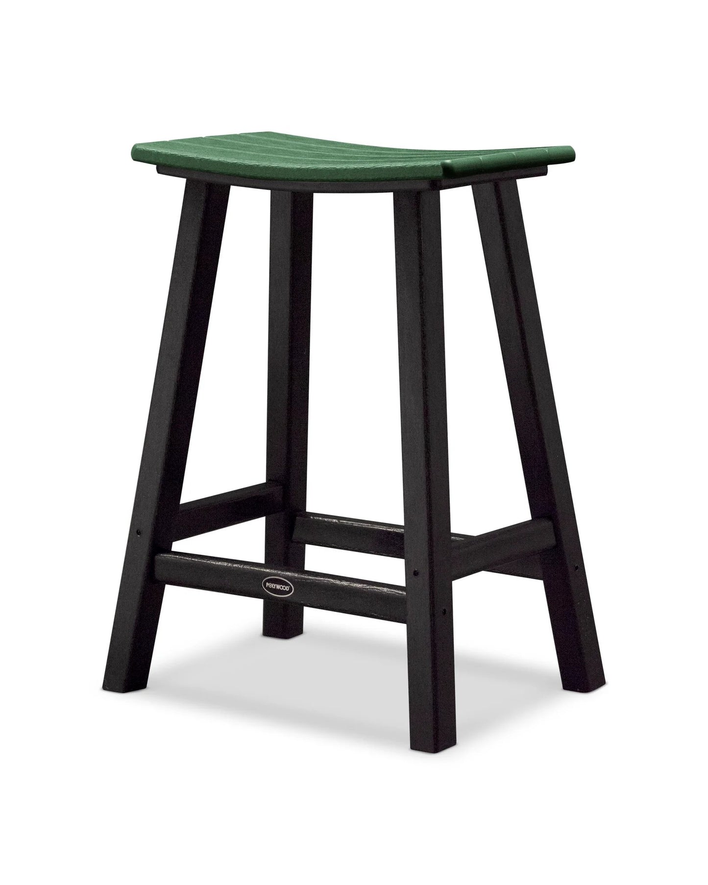 Polywood - Contempo 24" Saddle Counter Stool - FREE SHIPPING