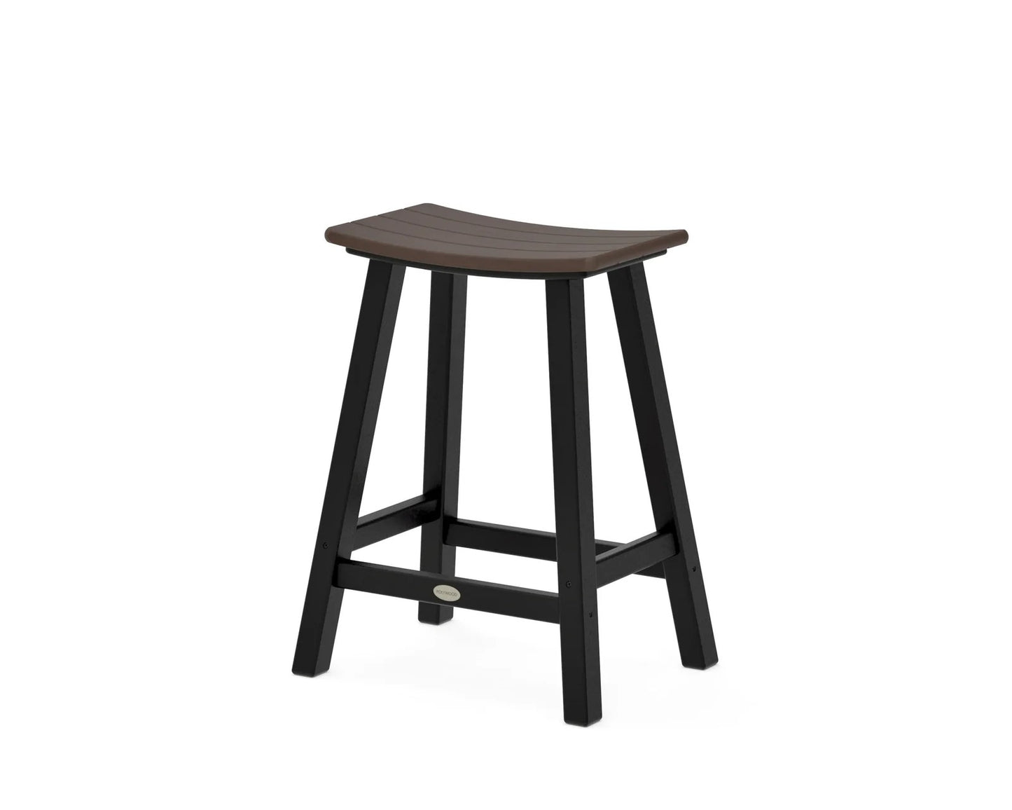 Polywood - Contempo 24" Saddle Counter Stool - FREE SHIPPING