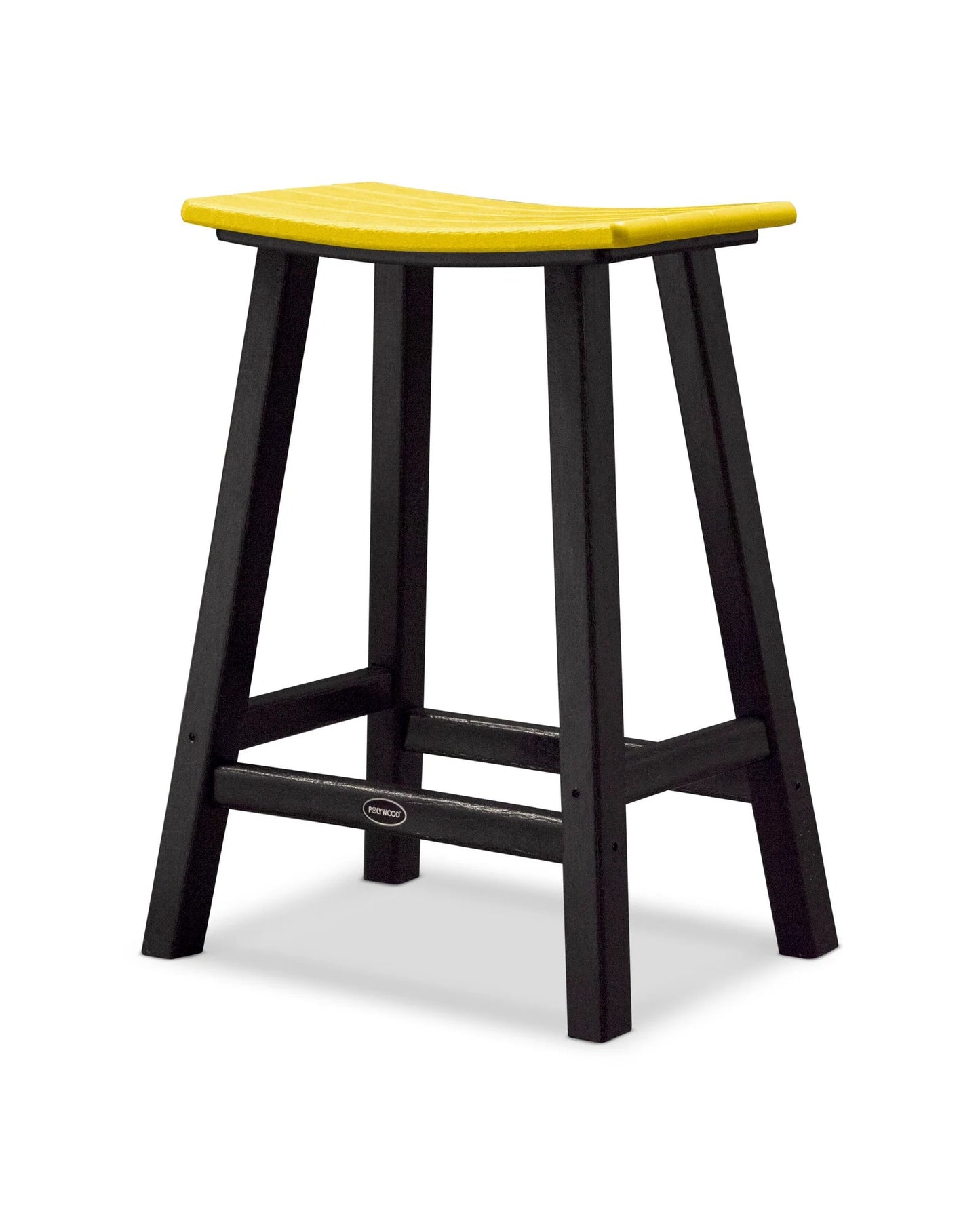 Polywood - Contempo 24" Saddle Counter Stool - FREE SHIPPING