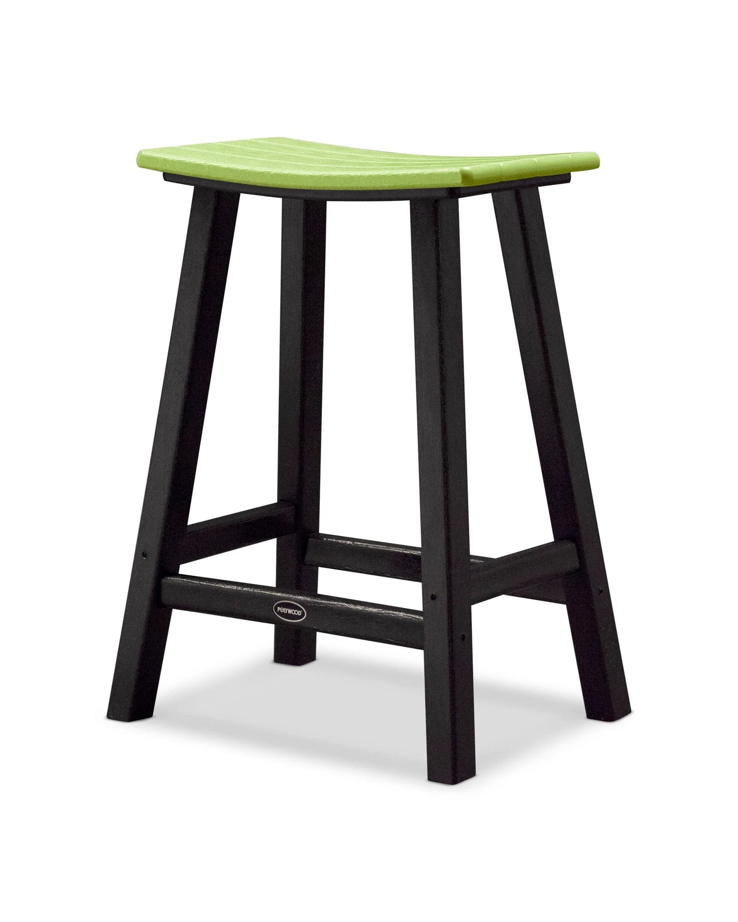 Polywood - Contempo 24" Saddle Counter Stool - FREE SHIPPING