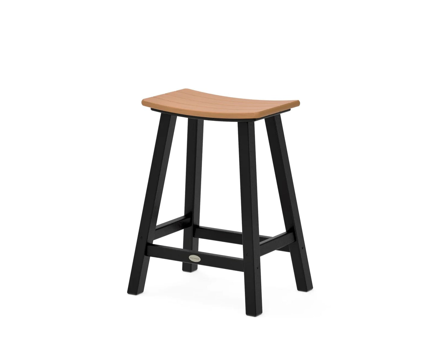 Polywood - Contempo 24" Saddle Counter Stool - FREE SHIPPING