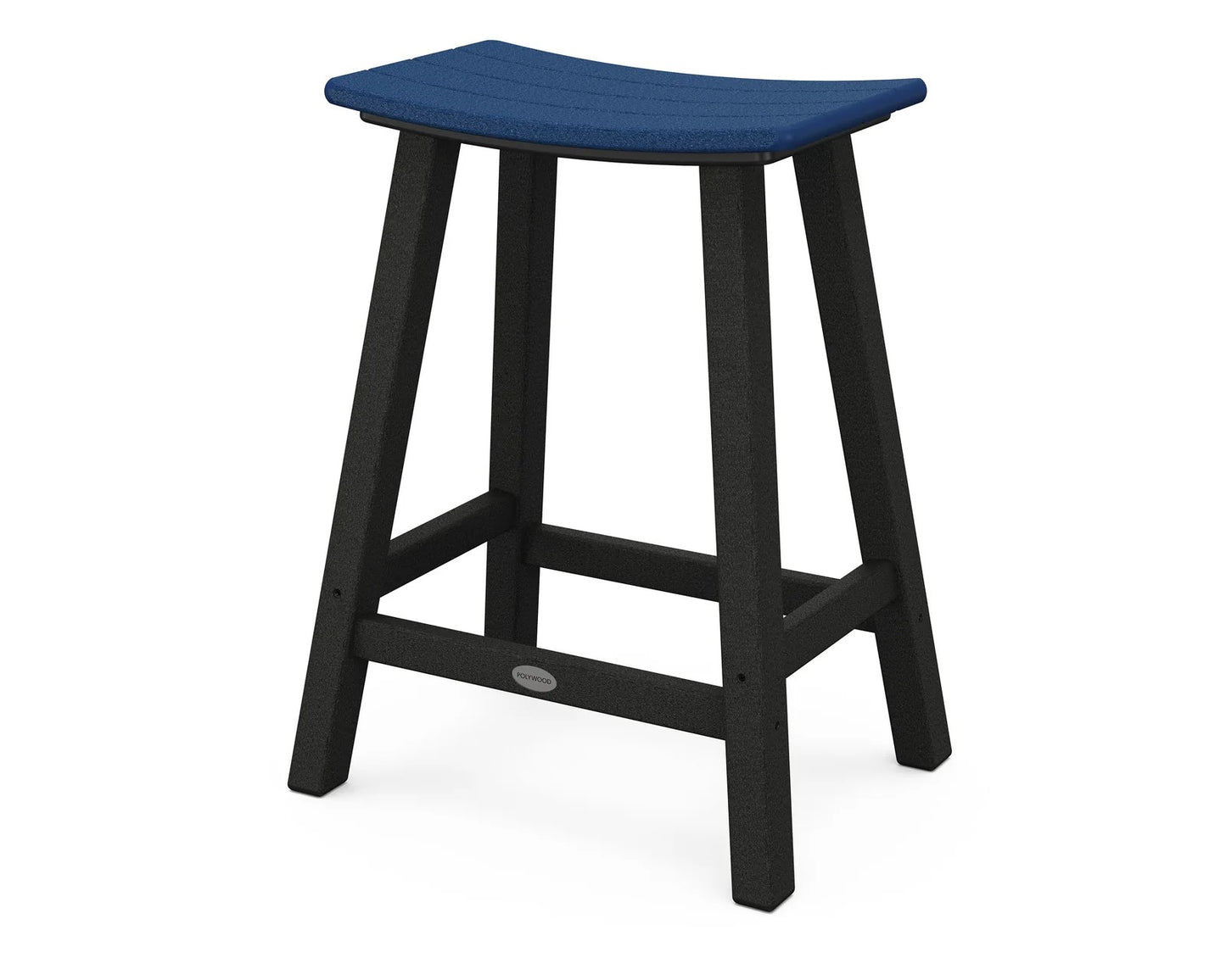 Polywood - Contempo 24" Saddle Counter Stool - FREE SHIPPING