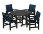 Polywood - Coastal 5-Piece Round Farmhouse Dining Set - FREE SHIPPING