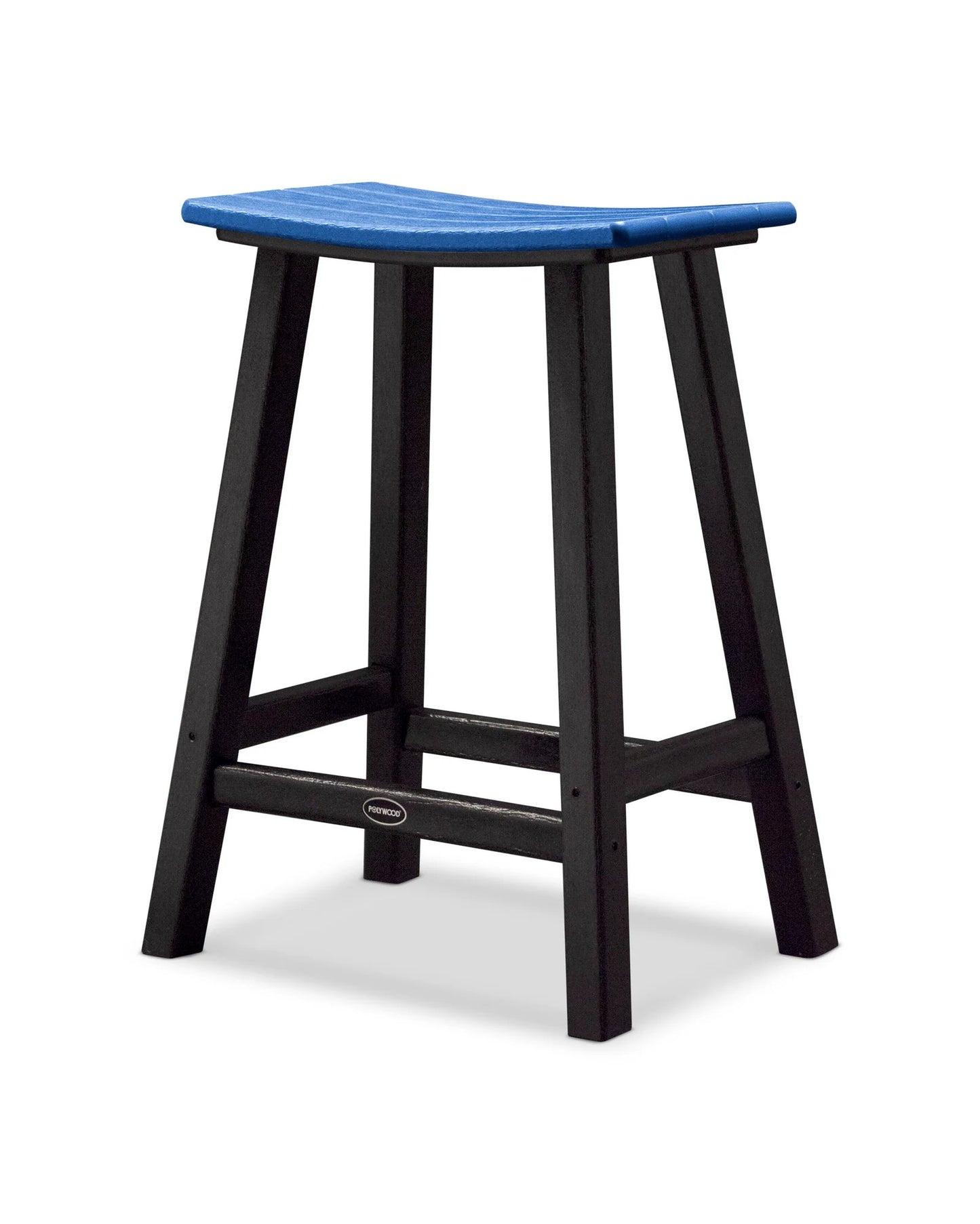 Polywood - Contempo 24" Saddle Counter Stool - FREE SHIPPING