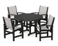 Polywood - Coastal 5-Piece Round Farmhouse Dining Set - FREE SHIPPING