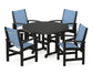 Polywood - Coastal 5-Piece Round Farmhouse Dining Set - FREE SHIPPING