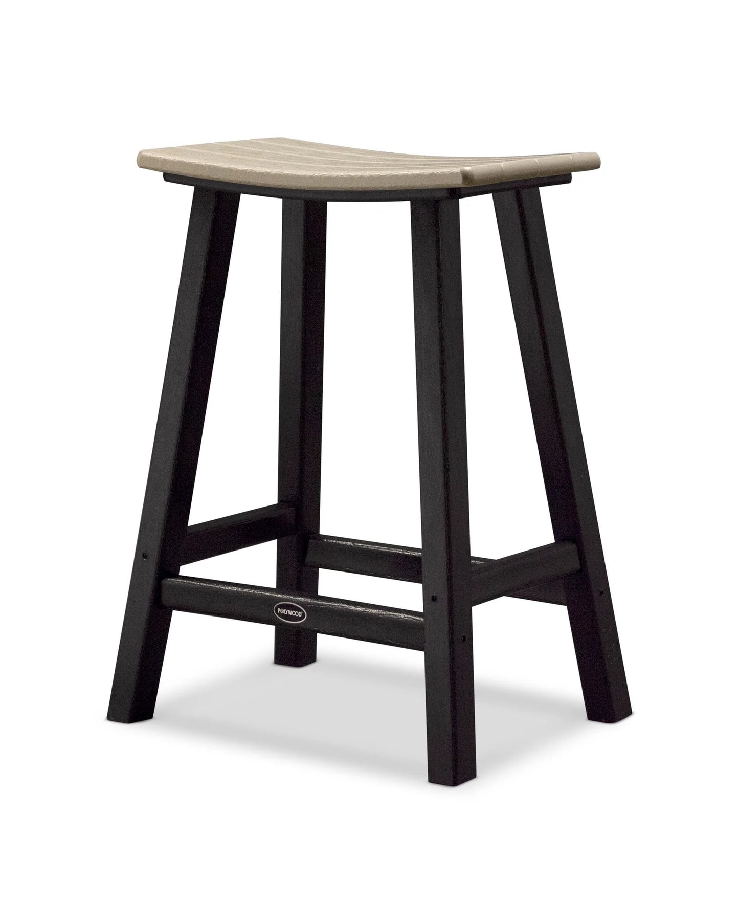 Polywood - Contempo 24" Saddle Counter Stool - FREE SHIPPING