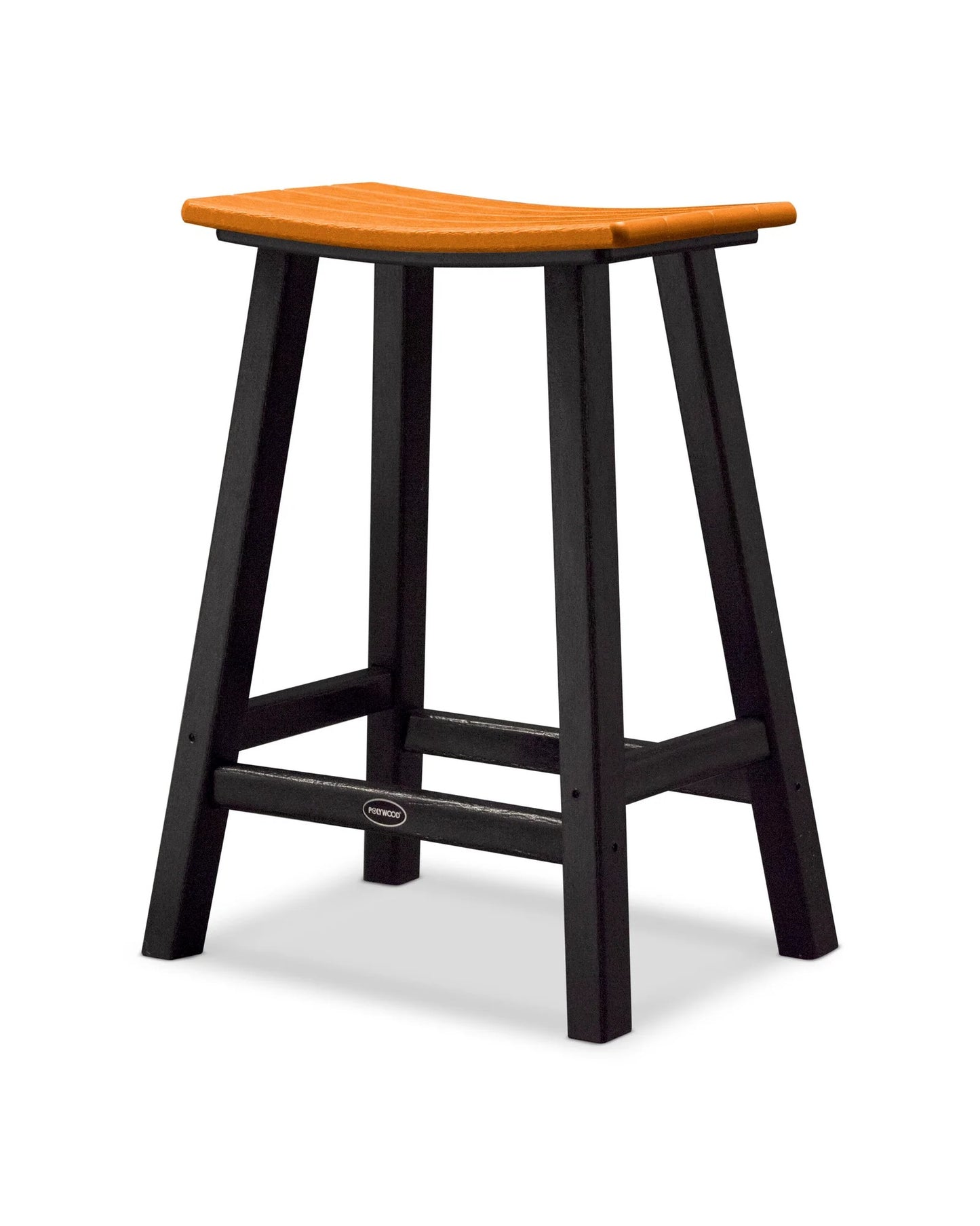 Polywood - Contempo 24" Saddle Counter Stool - FREE SHIPPING