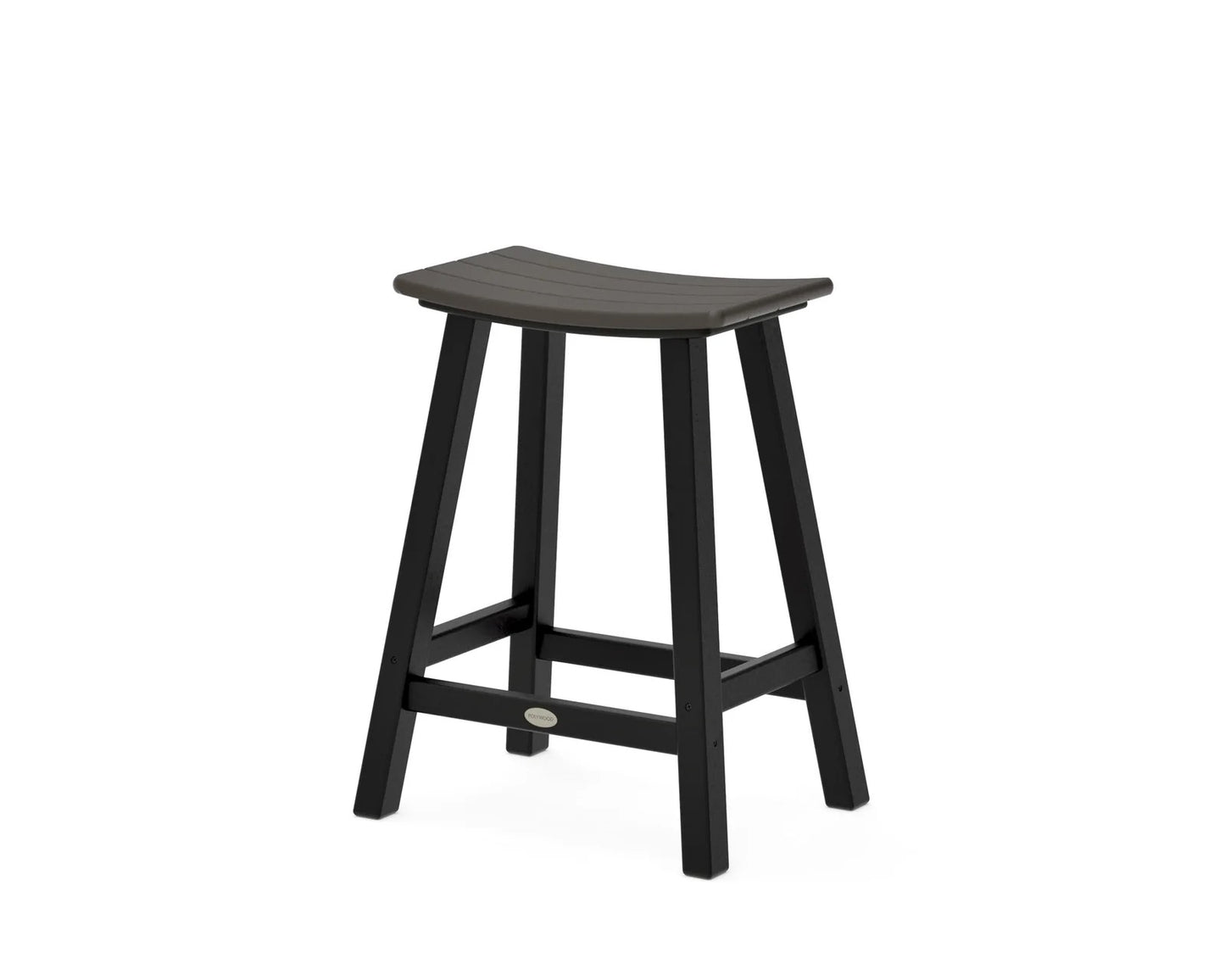 Polywood - Contempo 24" Saddle Counter Stool - FREE SHIPPING