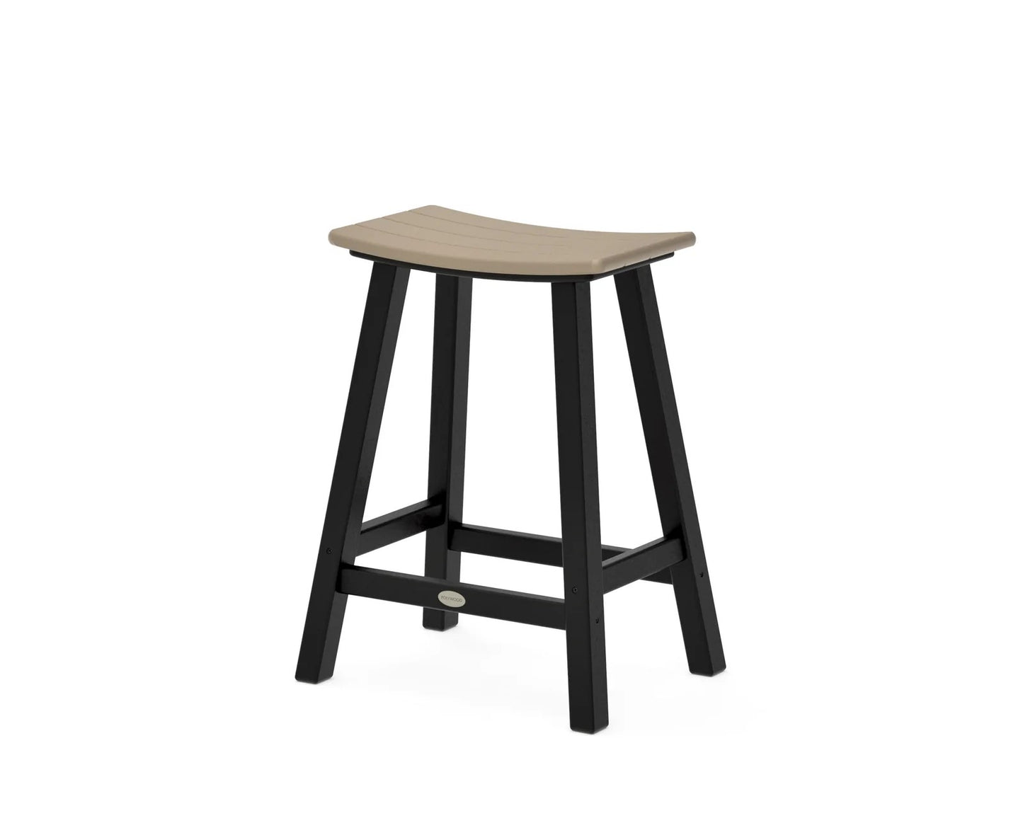 Polywood - Contempo 24" Saddle Counter Stool - FREE SHIPPING