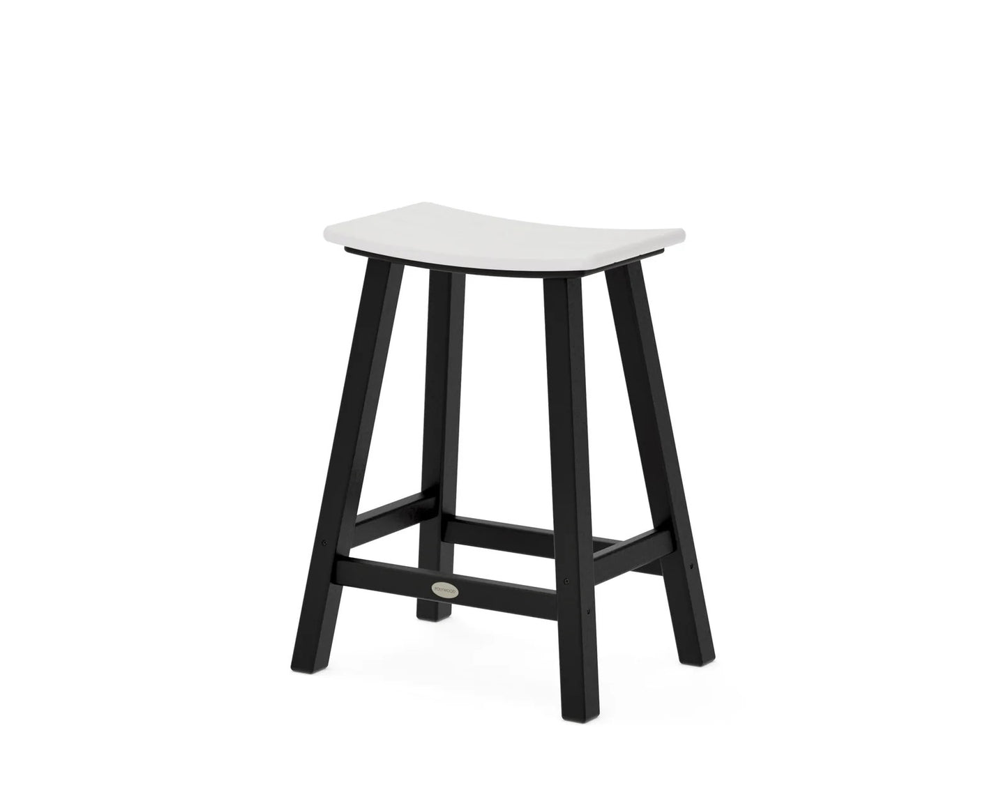 Polywood - Contempo 24" Saddle Counter Stool - FREE SHIPPING