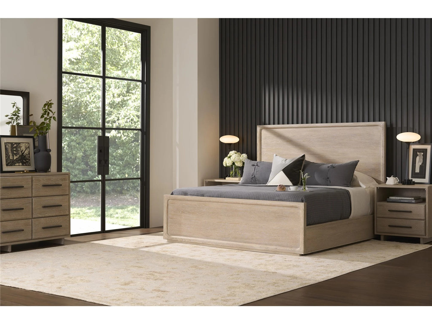 Universal - Sable & Desert-Modern Desert Panel Bed Queen