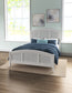 High Tide - Arch Queen Bed in Chalk & White