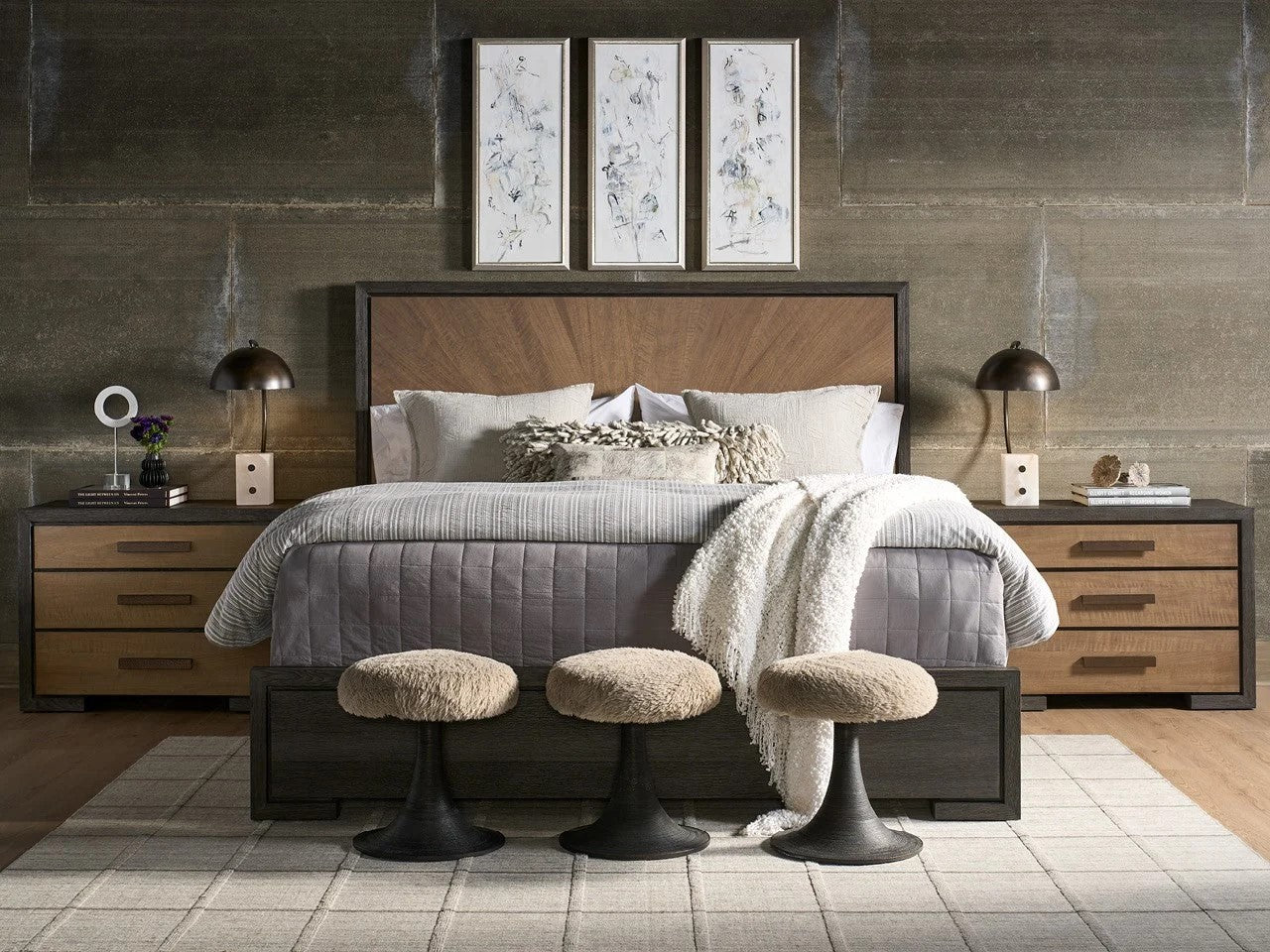 Universal - Mist & Veil-Modern Veil Panel Bed King