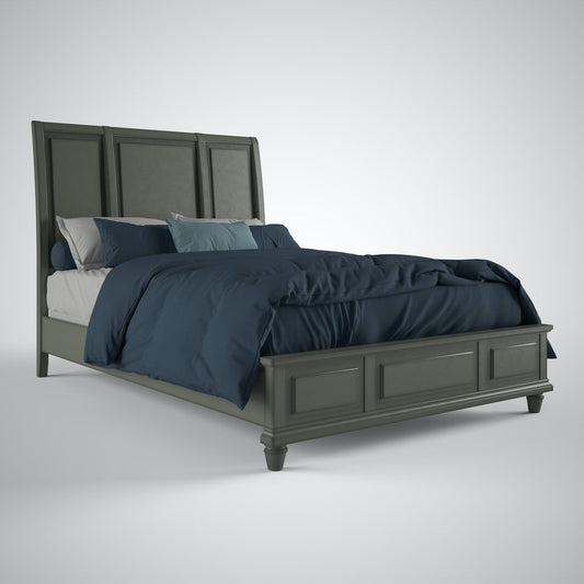 Summit - Sleigh Queen Bed in Heather Gray