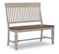 Vista - Slat Back Bench in Hickory & Stone