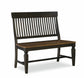 Vista - Slat Back Bench in Hickory & Coal