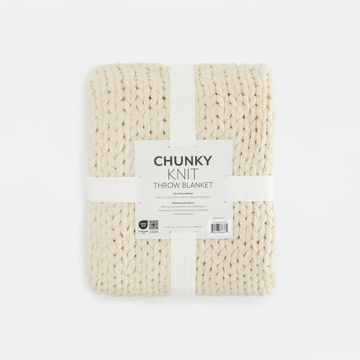 Chunky Hand-Knit Oversized Throw Blanket