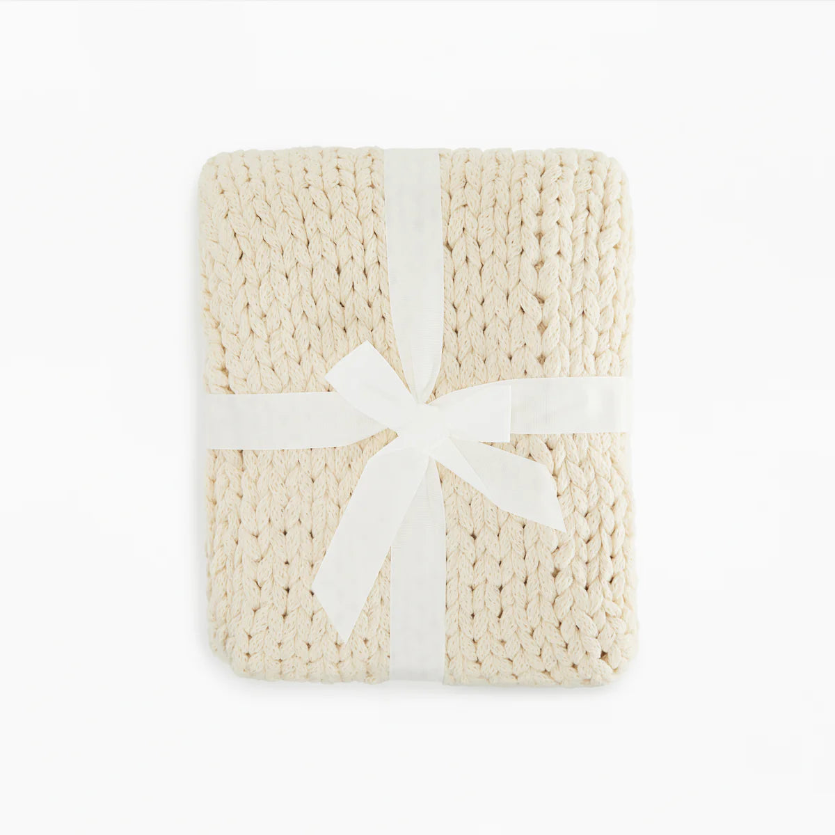 Chunky Hand-Knit Oversized Throw Blanket