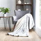 Faux Fur Light Gray Tie Dye Throw Blanket