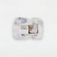 Faux Fur Light Gray Tie Dye Throw Blanket