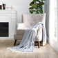 Herringbone Throw Blanket with Fringed Edges