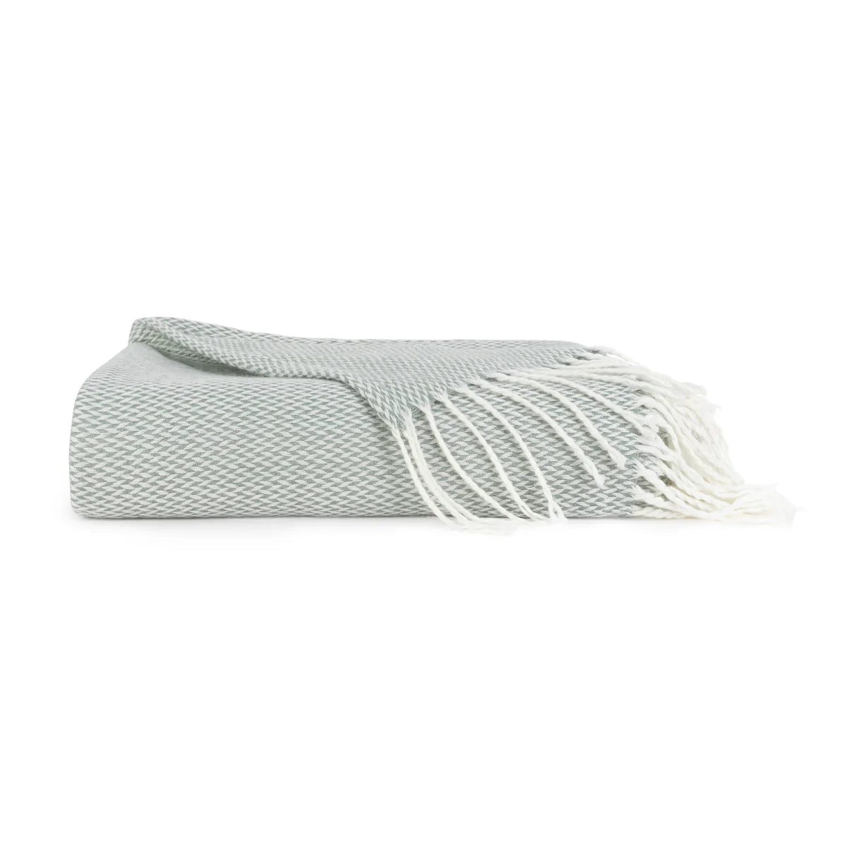 Herringbone Throw Blanket with Fringed Edges