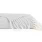 Herringbone Throw Blanket with Fringed Edges