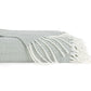 Herringbone Throw Blanket with Fringed Edges