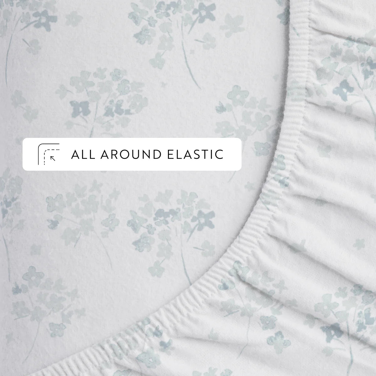 Flower Bunch 4-Piece 100% Cotton Flannel Sheet Set