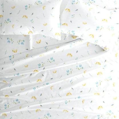Bluebirds 4-Piece Patterned Sheet Set