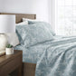 Distressed Willow 4-Piece Patterned Sheet Set