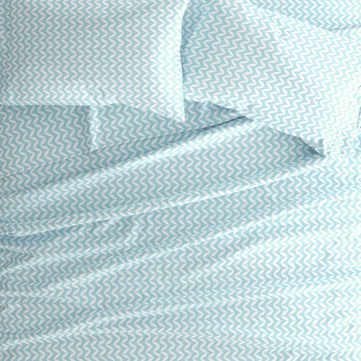 Puffed Chevron 4-Piece Patterned Sheet Set
