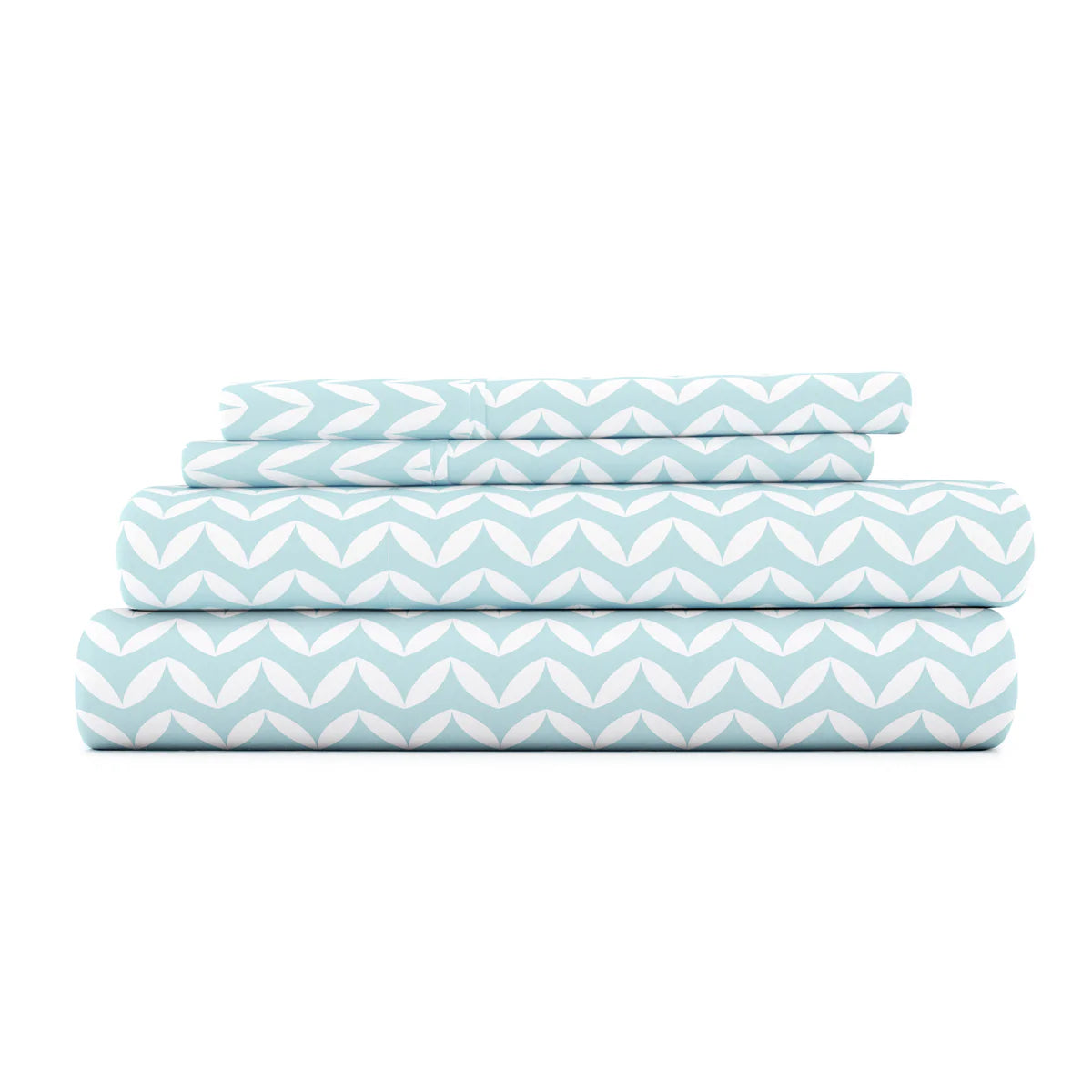 Puffed Chevron 4-Piece Patterned Sheet Set