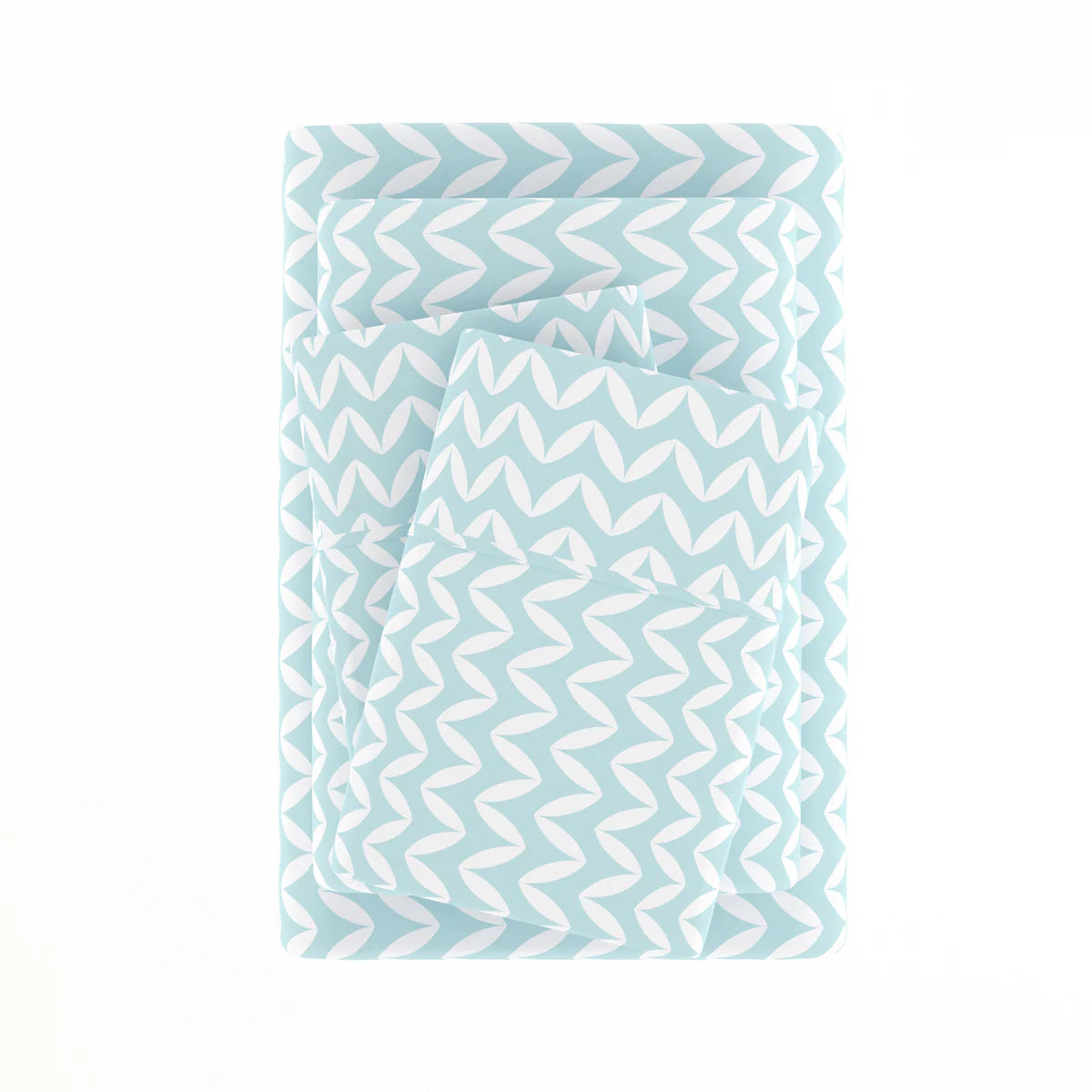 Puffed Chevron 4-Piece Patterned Sheet Set