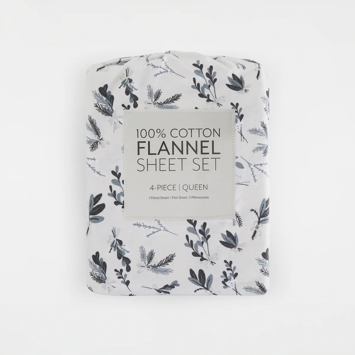 Rose Bunch 4-Piece 100% Cotton Flannel Sheet Set