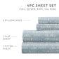Dashed Lines 4-Piece Patterned Sheet Set