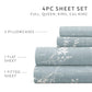 Distressed Willow 4-Piece Patterned Sheet Set