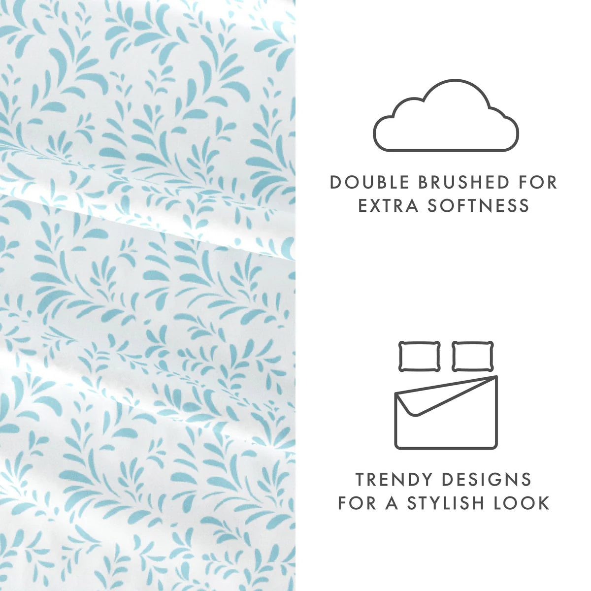 Burst of Vines 4-Piece Patterned Sheet Set