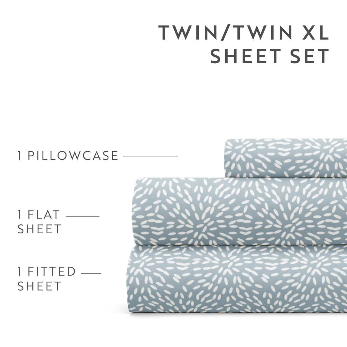 Modern Circles 4-Piece Patterned Sheet Set