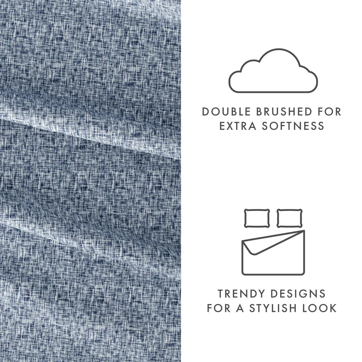 Chambray 4-Piece Patterned Sheet Set