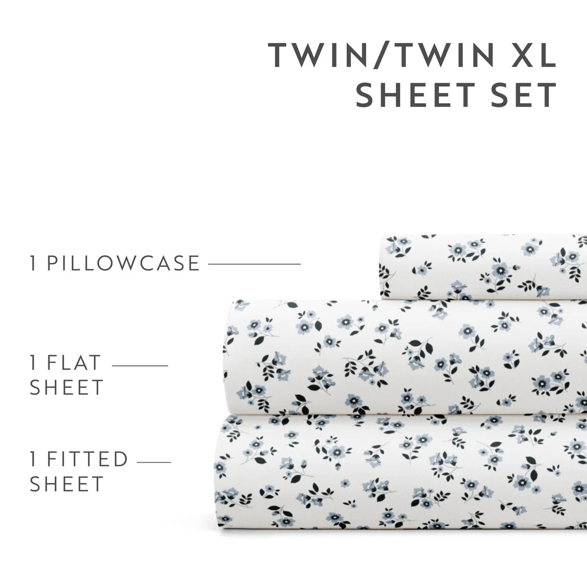 Ditsy Floral 4-Piece Patterned Sheet Set