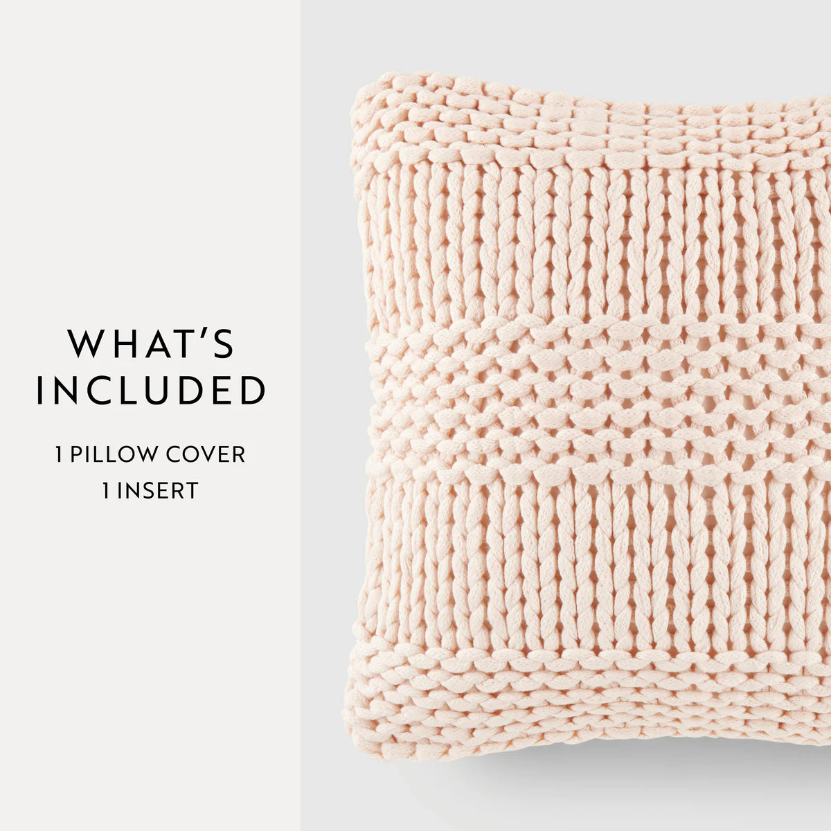 Cozy Chunky Knit Acrylic Decor Throw Pillow Cover