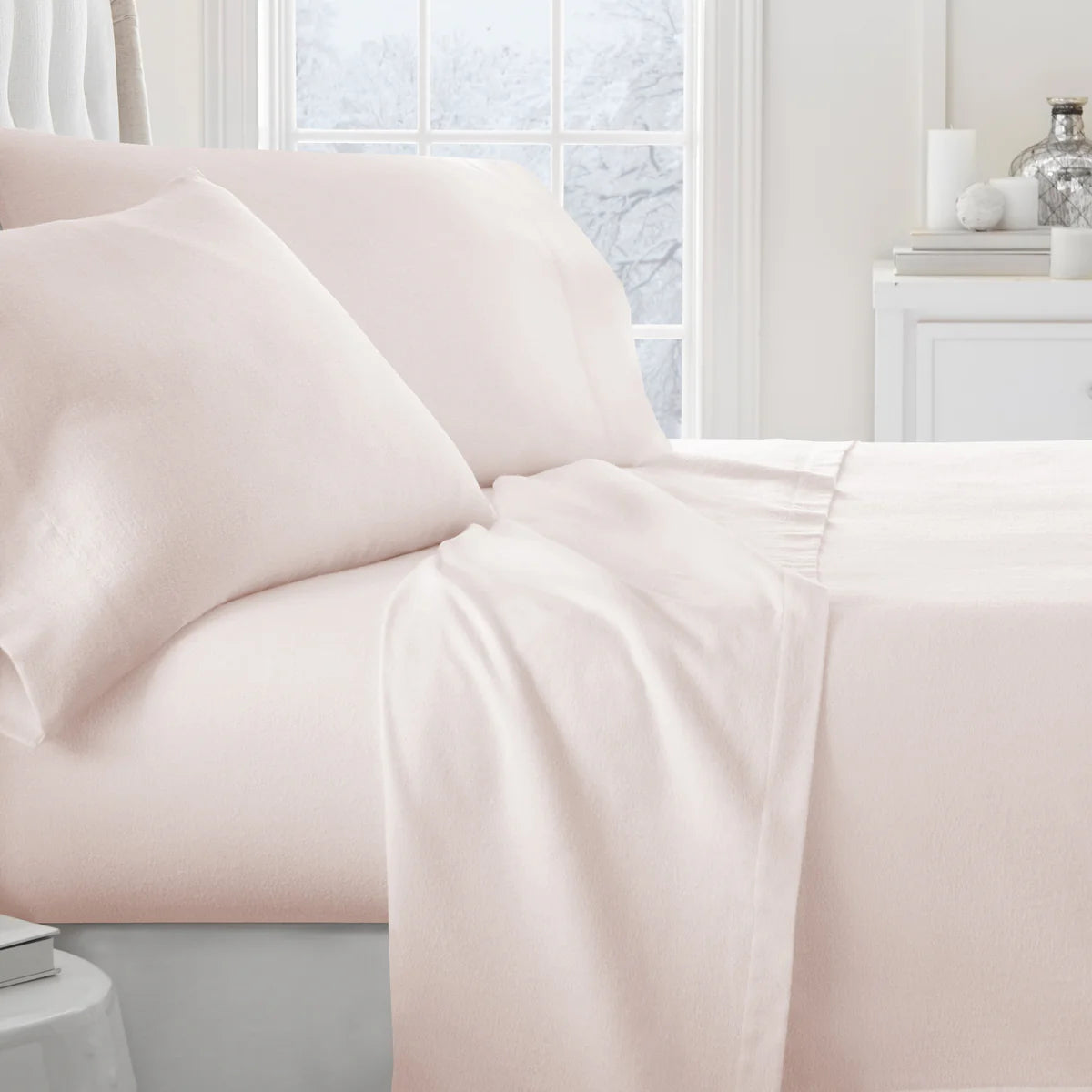 4-Piece 100% Cotton Flannel Sheet Set