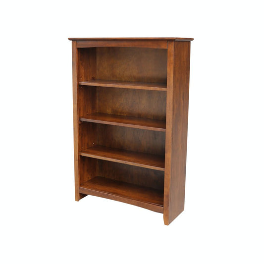 Home Accents - 48" H Shaker Bookcase in Espresso