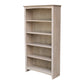 Home Accents - 60" H Shaker Bookcase Taupe Gray