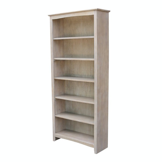 Home Accents - 72" H Shaker Bookcase Taupe Gray